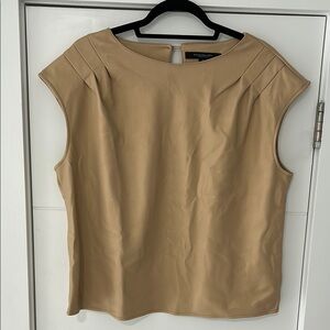 Marc New York Women's Tan Leatherette Sleeveless Top